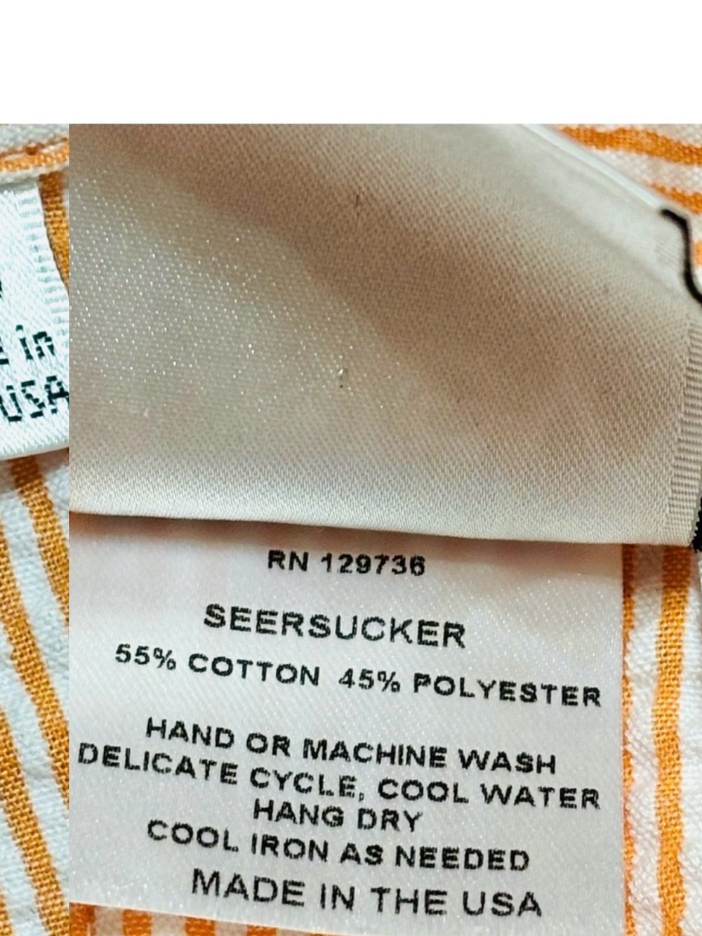 Finley Seersucker Swing Dress Orange and White sz Small NWOT adorable!! - Picture 14 of 15